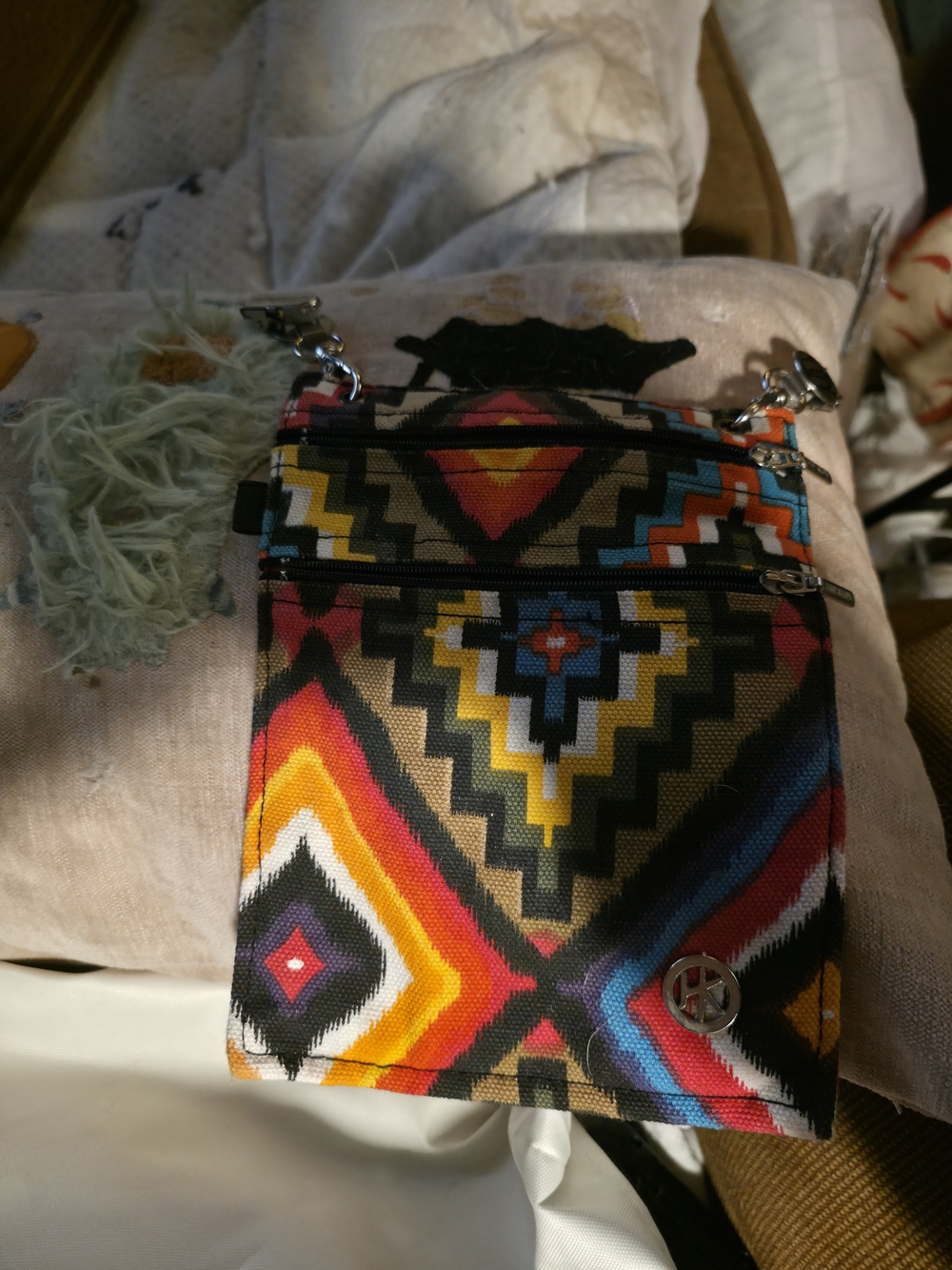 Hip Klips Hands-Free Hip Bag - Colorful Aztec Eye Dazzler Print